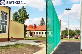 Siatki Gliwice - Zielone siatki ze sznurka na ogrodzeniu boiska orlika dla terenów Gliwic